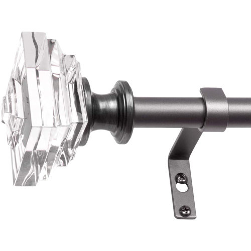 House of Hampton® Afelix Adjustable Single Curtain Rod & Reviews Wayfair